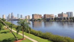 Photo of downtown Tampa and Harbour Island