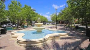 A view of Westchase in a public square